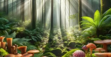 Champiñones en bosque