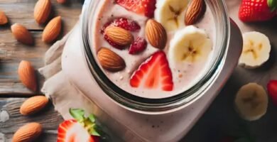 batido de proteinas con fruta