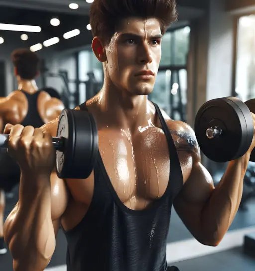 hombre en gimnasio
