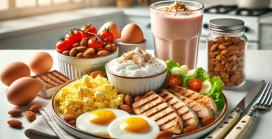 Un desayuno alto en proteinas