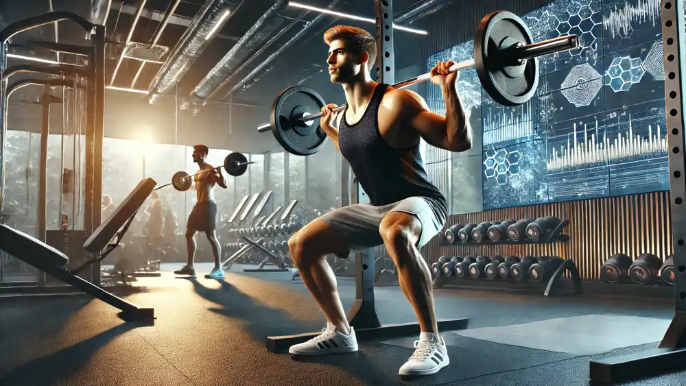 Un chico joven entrenando en un gimnasio