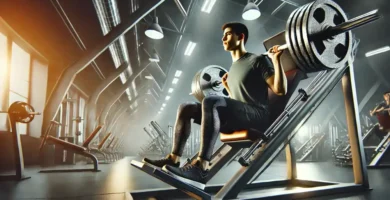 Una persona joven entrenando sus cuadriceps en un gimnasio